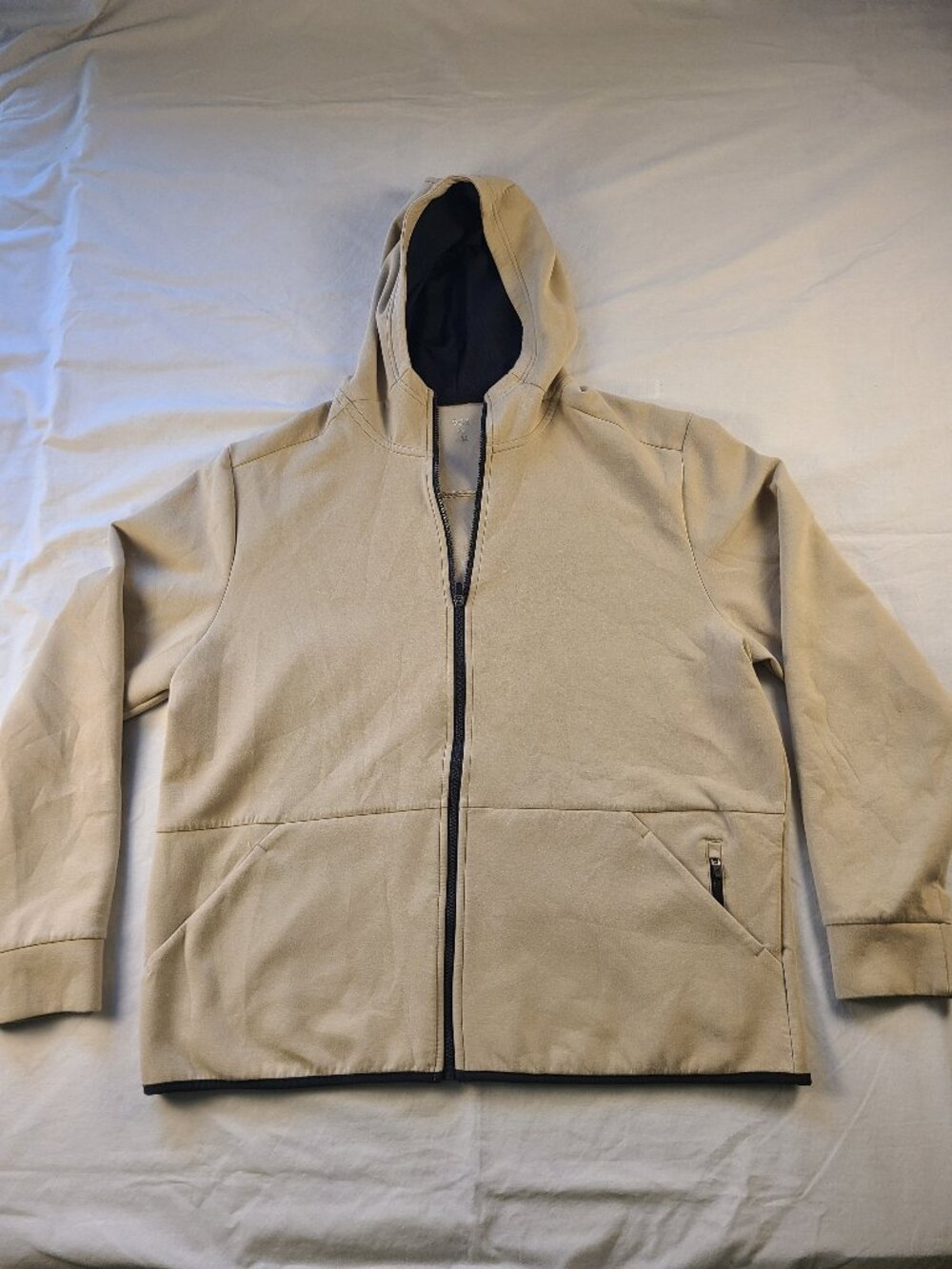 DSG Zip Up Sweater-Jacket With Hood Men's XL Tan